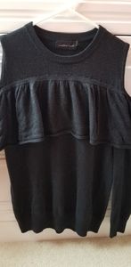 Cold Shoulder Ruffled Sweater